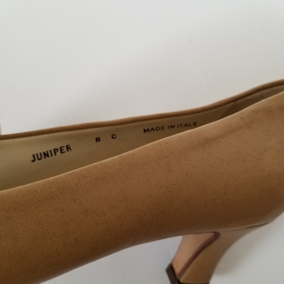 Bally Tan Juniper Leather Pump Heels Shoes 8 C - Picture 6 of 8